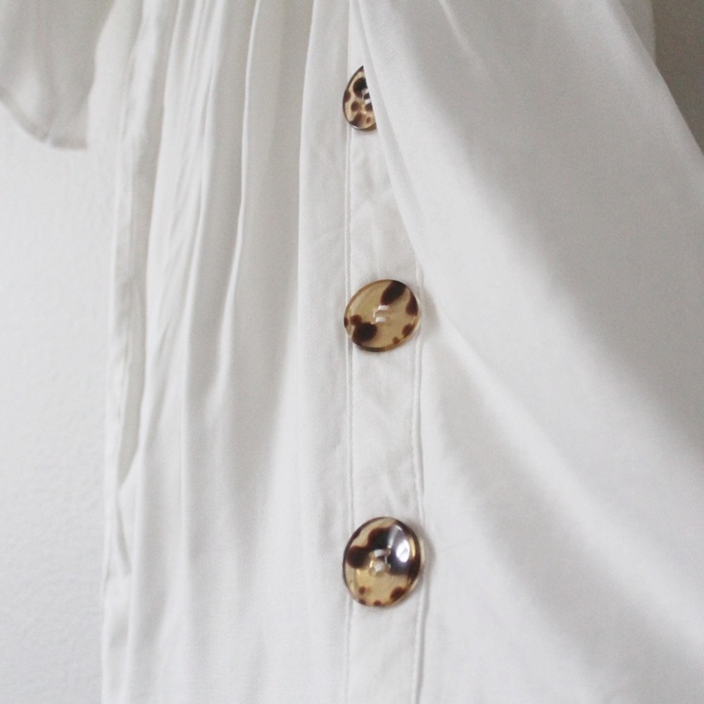NWT LuLu’s White V Neck Flowy Wide Arm Dress L811 - Picture 4 of 7